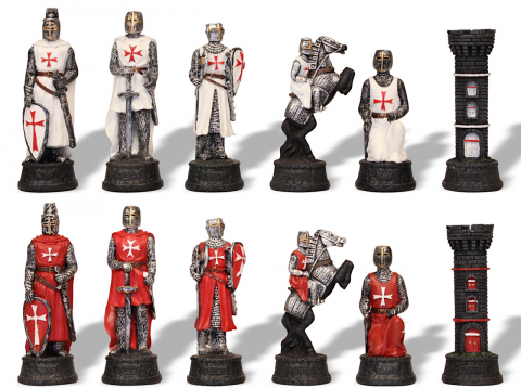 Piese Sah Tematice Din Polirasini - Piese sah tematice din ceramica - Cavalerii templieri