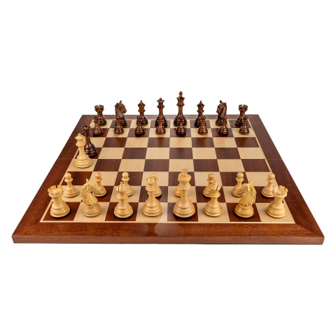 Piese Staunton 6 Columbia cu Tabla de sah pliabila - lemn no 6 - mahon - New edition [1]