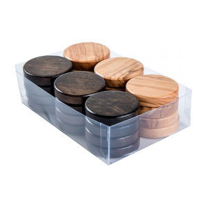 Jocuri - Puluri joc table din lemn de maslin - maro - d.37mm