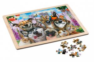 Puzzle - Puzzle in cadru de lemn, 48 piese - Pet