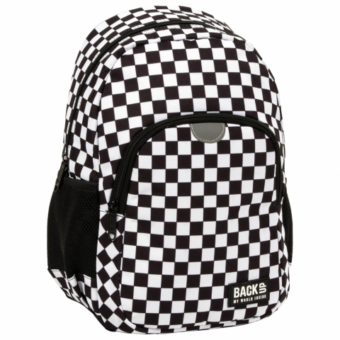 Sah - Alte Produse - Rucsac BackUp  Model Tablă de ȘAH, 34x26x14 cm, Negru/Alb