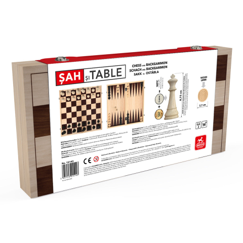 Set 2 în 1 Sah Profi WPC si Table – Cutie din lemn, Rege 8,75 cm [1]