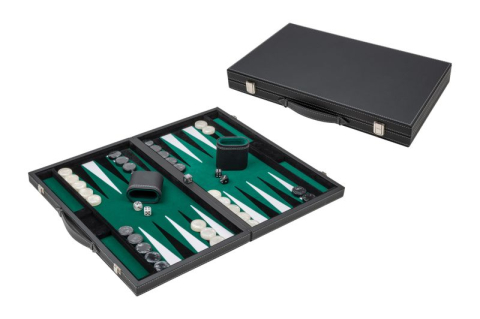 Jocuri - Set joc table/Backgammon in stil Casino Mediu - 45x57 cm - Verde, New edition