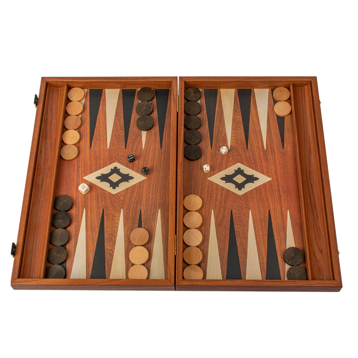 Joc Table Din Lemn - Set joc table/backgammon lemn cu aspect de Mahon – 47 x 60 cm
