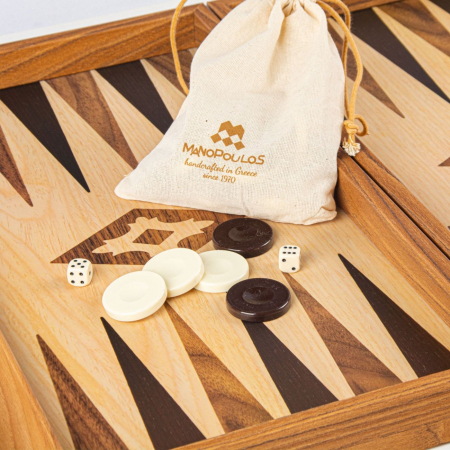 Set joc table/backgammon lemn cu aspect de stejar – 38x23 cm [1]