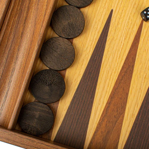 Set joc table/backgammon lemn cu aspect de stejar – 47,5 x 60 cm [1]