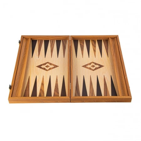 Joc De Table/backgammon - Set joc table/backgammon lemn cu aspect de stejar – 47,5 x 60 cm