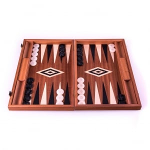 Joc Table Din Lemn - Set joc table/backgammon – lemn de trandafir – nod inlaid– 48 x 60 cm