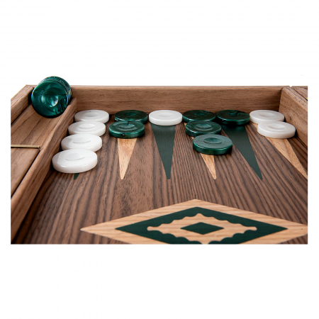 Set joc table / backgammon Walnut cu insertii verzi [0]