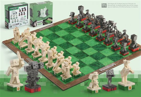 Seturi Sah Tematice - Set Sah Minecraft - Overworld Heroes vs. Hostile Mobs