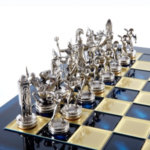 Set sah piese si tabla din metal - Mitologia Greaca (mediu) [1]