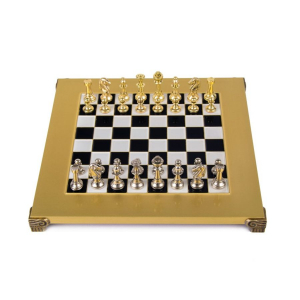Seturi De Sah in cutie - Set Sah si piese din metal Staunton - 36x36 cm