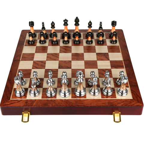 Set sah Staunton Golden Knight, 45 cm, kh 90 mm - Imperfect [3]