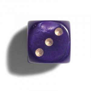Accesorii Table/backgammon - Zaruri perlate mov 16 mm - set 2 bucati