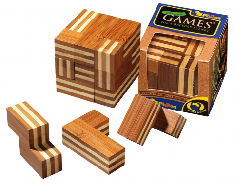 Puzzle 3D Soma Cube, Bambus [1]