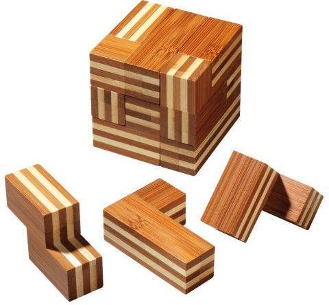 Puzzle - Puzzle 3D Soma Cube, Bambus