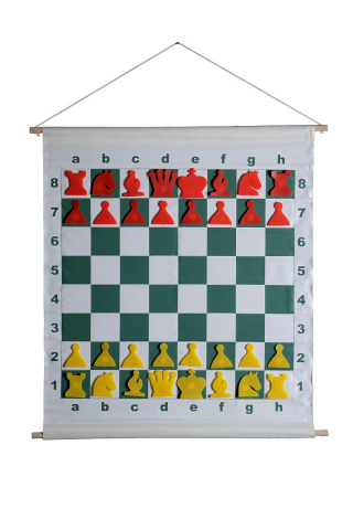 Tabla de demonstratie magnetica, rulabila, piese galben/rosu [1]