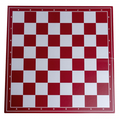 Tabla Din Material Plastic - Tabla de sah pliabila PVC 49x49cm, patrat 55mm - Red