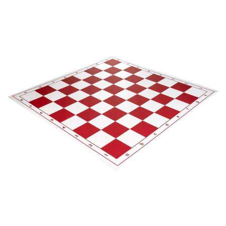 Tabla Din Material Plastic - Tabla de sah pliabila PVC 51x51cm, patrat 57mm - Red