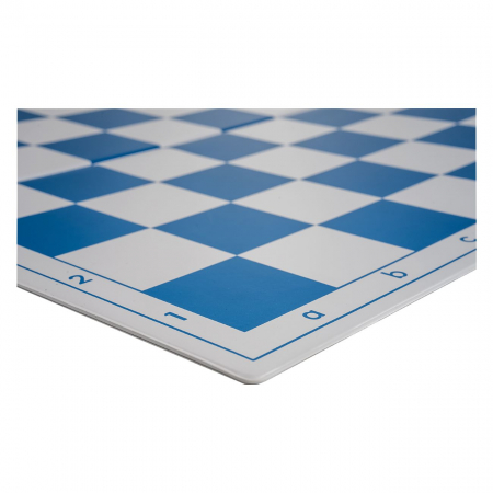 Tabla Din Material Plastic - Tabla de sah pliabila PVC (alb-albastru) 57 mm