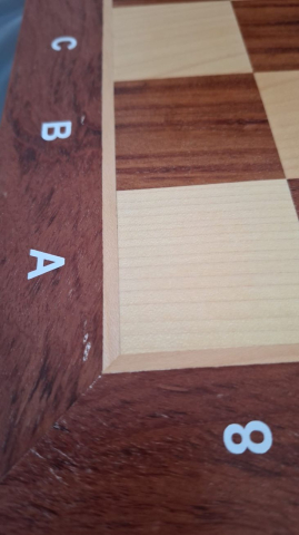 Tabla de sah din lemn padauk, 48 x 48 cm, patrat 50mm- IMPERFECT [1]