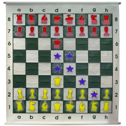 Seturi sah imperfecte - Tabla de demonstratie BIG - FG 100mm, rulabila, cu fante - Imperfecta