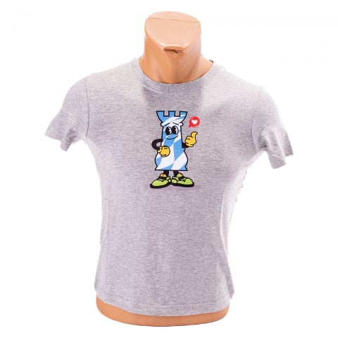 Tricou - Tricou gri cu model Sah - Turn