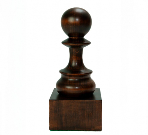 Cupe si trofee - Trofeu -Pion negru Sah lemn 23.5cm