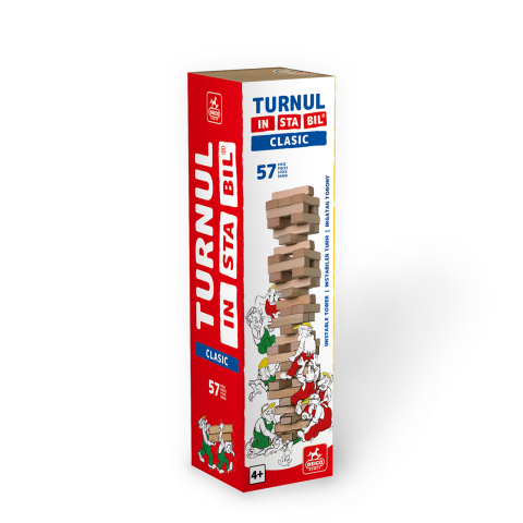 Jocuri de Societate - Turnul Instabil Clasic – Joc de indemanare din lemn