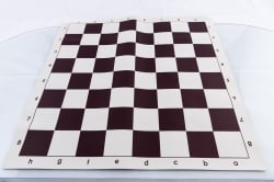 Seturi Sah - Combo Set: Piese de sah din plastic no. 6 - light si Tabla de sah din vinil