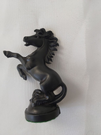 Piese sah - Cal negru rezerva pentru setul tematic din plastic Viking si Evul Mediu
