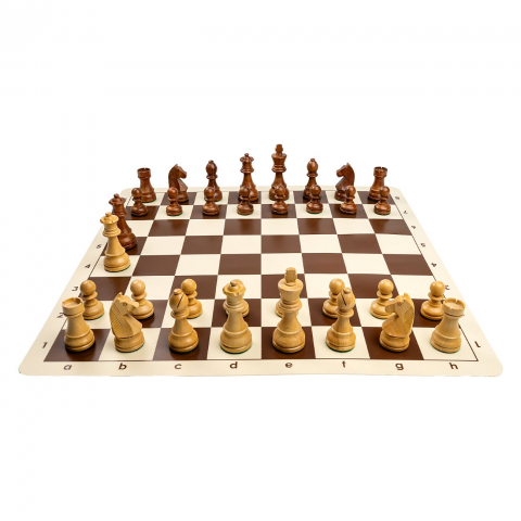 Seturi Sah - Combo set cu piese Staunton 6 German si tabla vinil maro