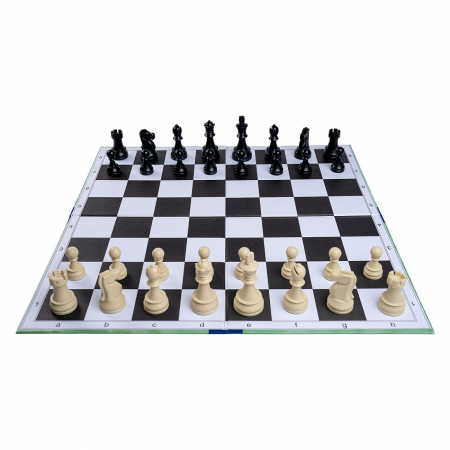 Seturi Sah - Combo set DGT 5: Tabla sah din carton pliabila in 4+Piese de sah din plastic no. 5 DGT