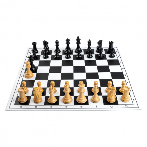 Pentru scoala - Combo set Old English : Tabla sah din PVC+Piese de sah Old English