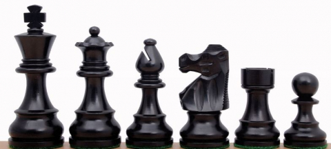 Lemn De Boxwood - Piese de sah din lemn Staunton 5 - French - Ebonised