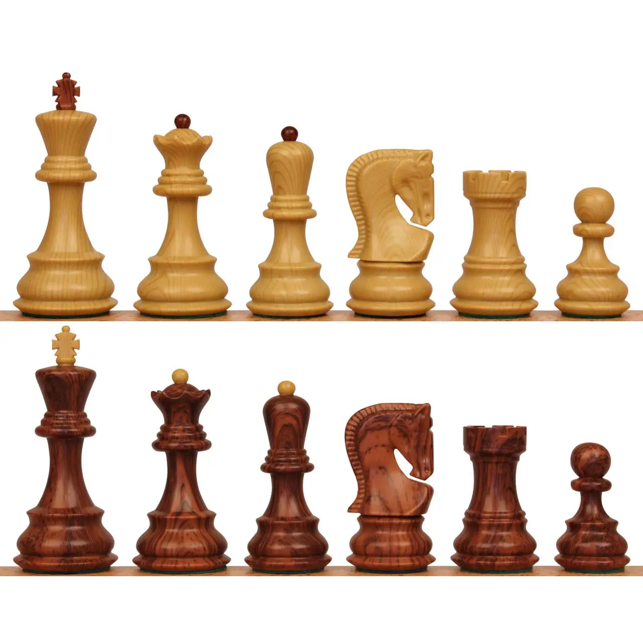 Piese Din Plastic - Piese de sah din plastic ABS cu aspect de lemn model Staunton 6 Zagreb