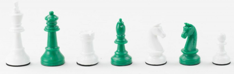 Piese Din Plastic - Piese de sah din plastic no. 5, light Alb/Verde