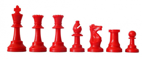 Piese sah - Piese de sah din plastic no. 6, light Rosu/Verde