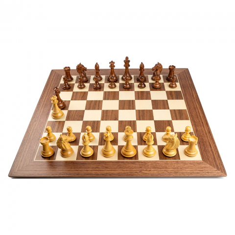 Seturi Sah - Piese lemn Staunton 6 Design Alban cu Tabla lemn nuc Rechapados 55mm