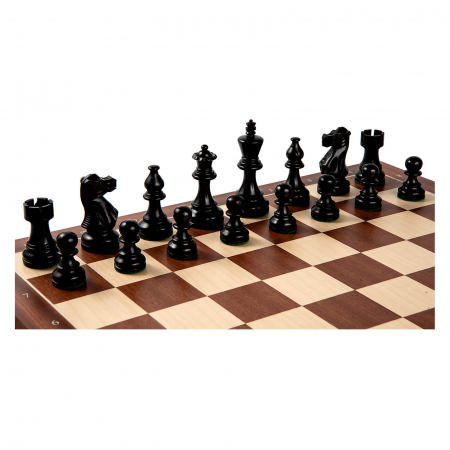 Seturi Sah - Piese sah American Staunton 6 Black cu tabla mahon, 55mm