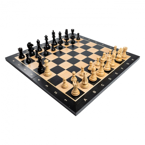 Seturi Sah - Piese sah Staunton 6 King Bridal ebonized cu tabla de sah negru/artar