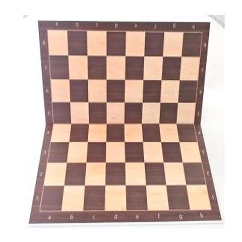 Tabla Din Material Plastic - Tabla de sah din carton pliabila turneu 48×48 cm – decor lemn palisandru