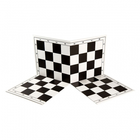 Table De Sah - Tabla de sah din PVC - 57 mm pliabila in 4 negru