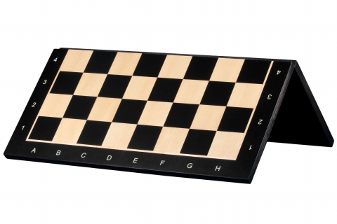 Table De Sah - Tabla sah lemn pliabila - inlaid negru/artar, 54x54 cm, patrat 58mm