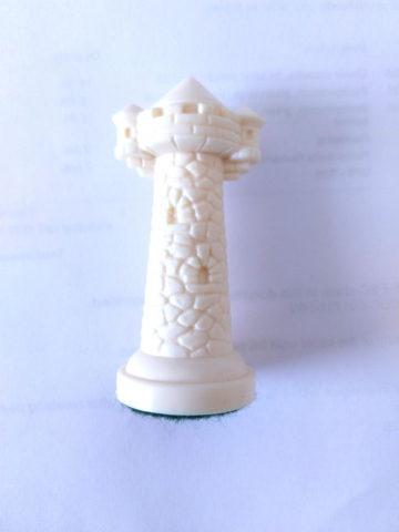 Piese rezerva - Turn alb rezerva pentru setul tematic din plastic Evul Mediu