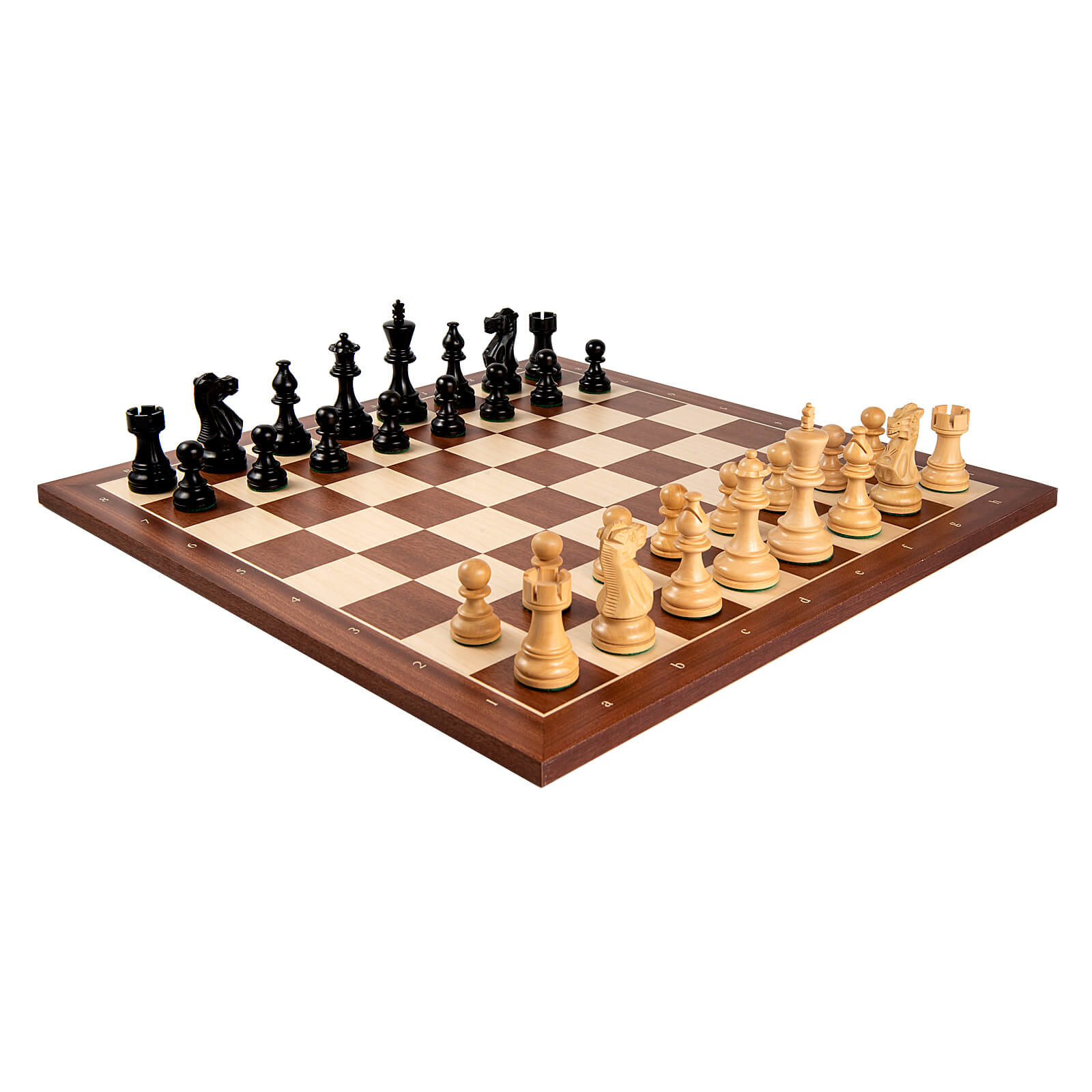 Piese sah American Staunton 6 Black cu tabla mahon, 55mm [1]