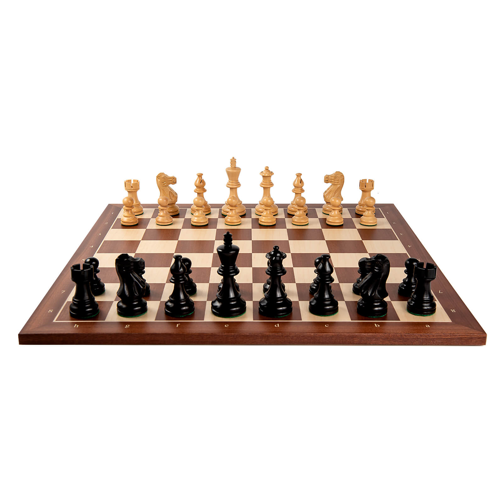 Piese sah American Staunton 6 Black cu tabla mahon, 55mm [3]