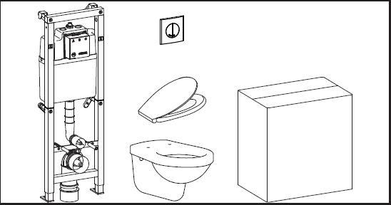 Set WC cu rezervor si vas WC Wisa XS 2-big