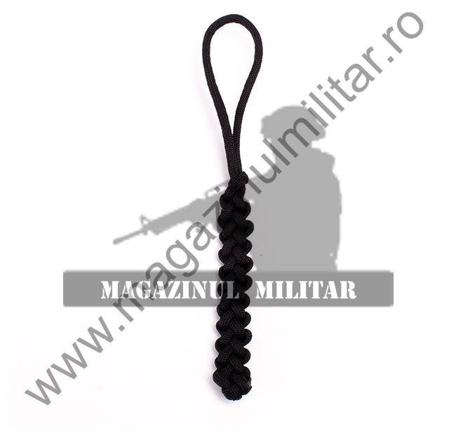 Bratara paracord supravietuire Flaming Lizzard, neagra [4]