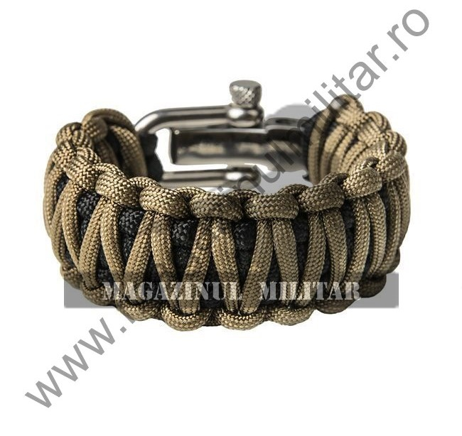 Bratara paracord Double cobra, Coyote brown [2]